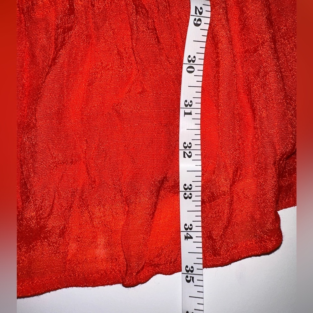 Indigo Rose Women’s Petite M Red Tiered Ruffle Dress Lined Sleeveless Boho Style - Picture 7 of 8